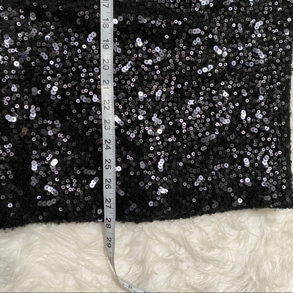 BANANA REPUBLIC Black Sequin Strapless Dress - Picture 7 of 9